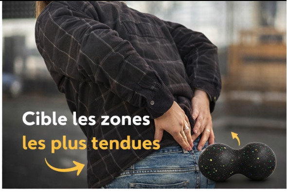 Utilisation de la balle de massage musculaire pour détendre les muscles et soulager les tensions après le sport