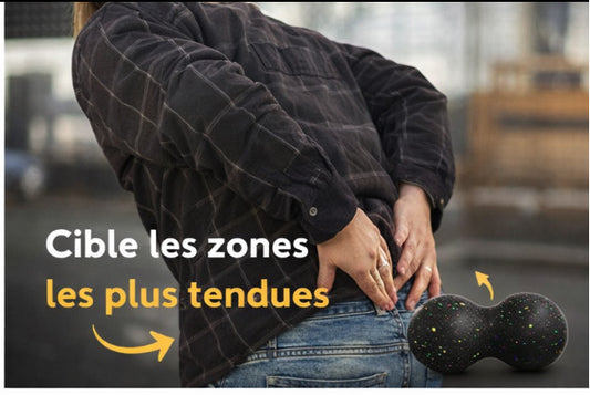 Utilisation de la balle de massage musculaire pour détendre les muscles et soulager les tensions après le sport